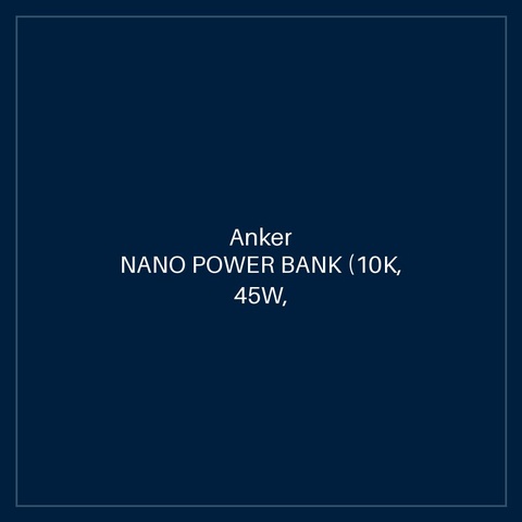 ANKER NANO POWER BANK (10K, 45W, BUILT-IN RETRACTABLE USB-C CABLE) BLACK