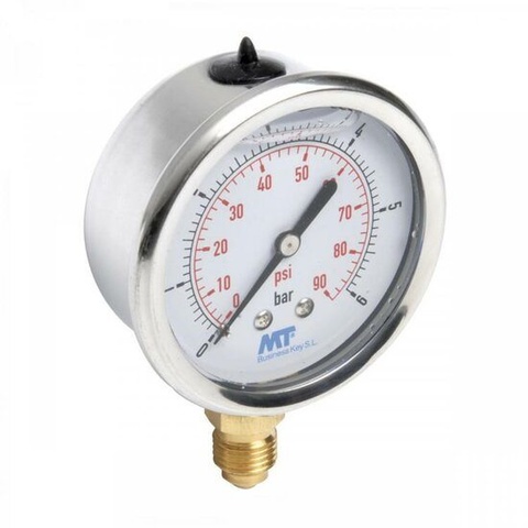 Dry Sphere Pressure Gauge DN50 Brass Back Connection 1/4” | Aster ...