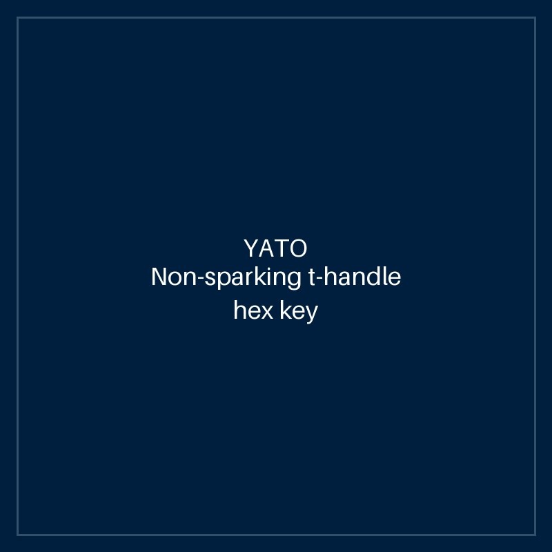 Non-sparking t-handle hex key