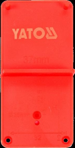 Hinge hole drilling guide locator (85x40x22, 50/200 mm)