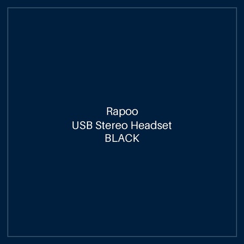 RAPOO USB Stereo Headset BLACK