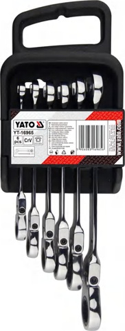 Flexible ratchet combination wrench set