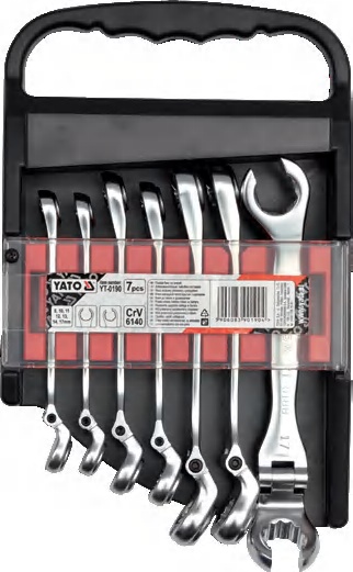 Flexible fl are nut wrench set