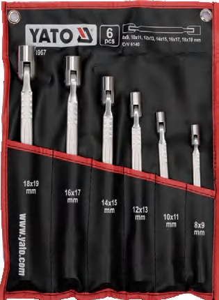 Torx type double head flexible wrench set