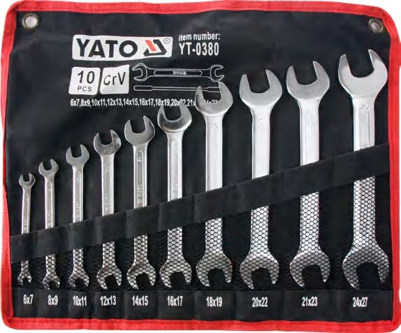 Double open end spanner set