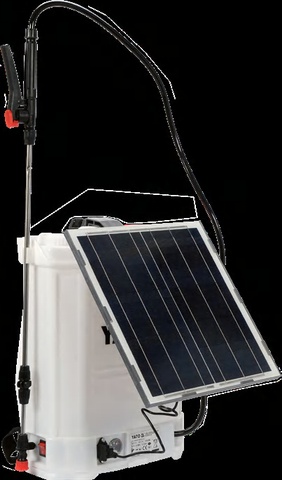 Battery sprayer with solar panel