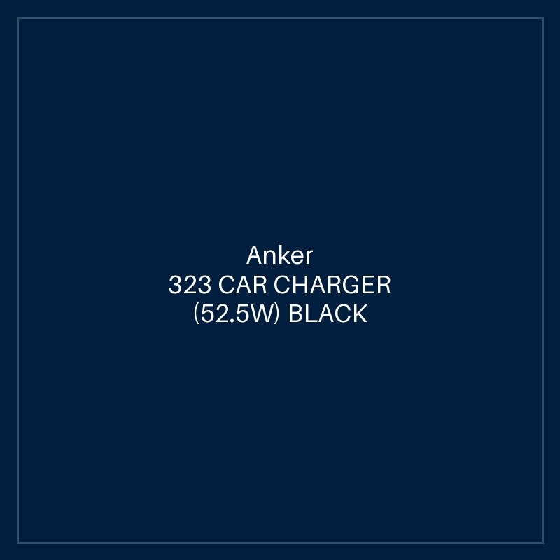 ANKER 323 CAR CHARGER (52.5W) BLACK