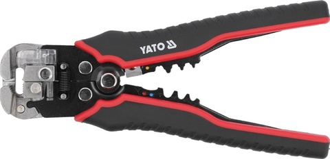 Universal wire stripper and ratchet crimping pliers
