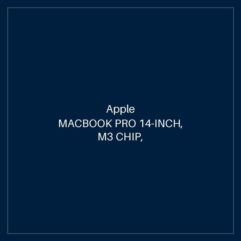 MACBOOK PRO 14-INCH, M3 CHIP, 8C CPU, 10C GPU, 8GB UM, 1TB SSD - SILVER