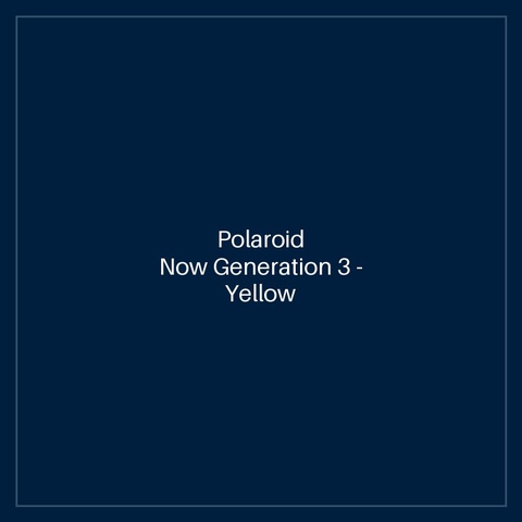 Polaroid Now Generation 3 - Yellow