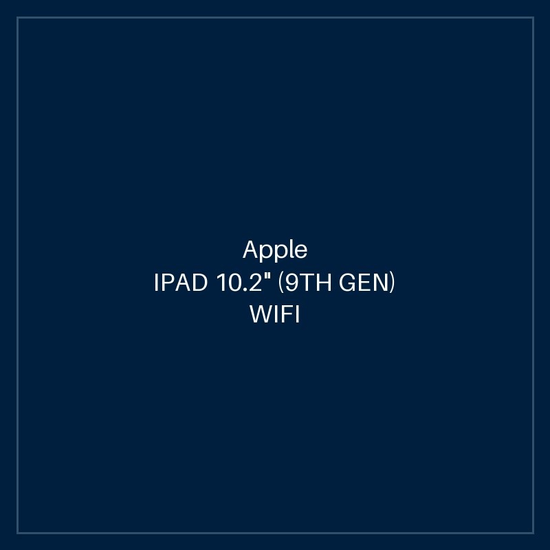 IPAD 10.2" (9TH GEN) WIFI 64GB - SPACE GREY