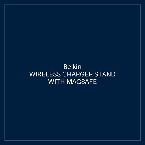 BELKIN WIRELESS CHARGER STAND WITH MAGSAFE & BOOST CHARGE PRO 15W 2-in-1 - WHITE (UK PLUG)