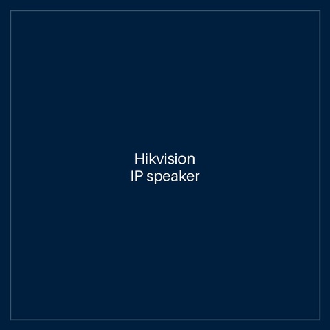 Hikvision IP speaker