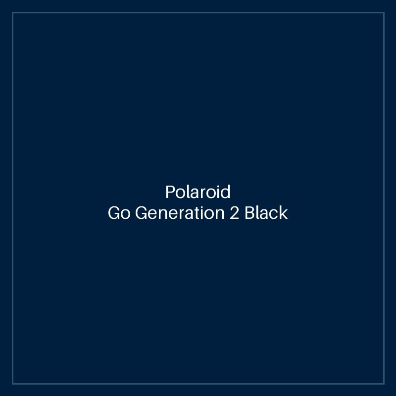 Polaroid Go Generation 2 Black