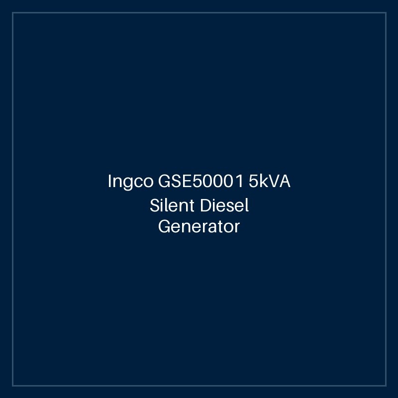 Ingco GSE50001 5kVA Silent Diesel Generator