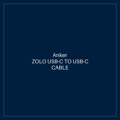 ANKER ZOLO USB-C TO USB-C CABLE (1M, 240W) WHITE (6FT)