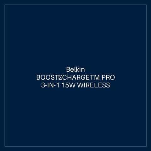 BELKIN BOOST↑CHARGETM PRO 3-IN-1 15W WIRELESS CHARGER WITH 15W MAGSAFE FOR APPLE, WHITE