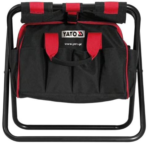 Tool bag with foldable chair