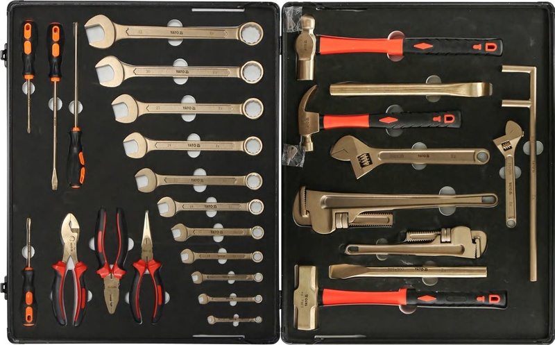 Non-sparking tool set