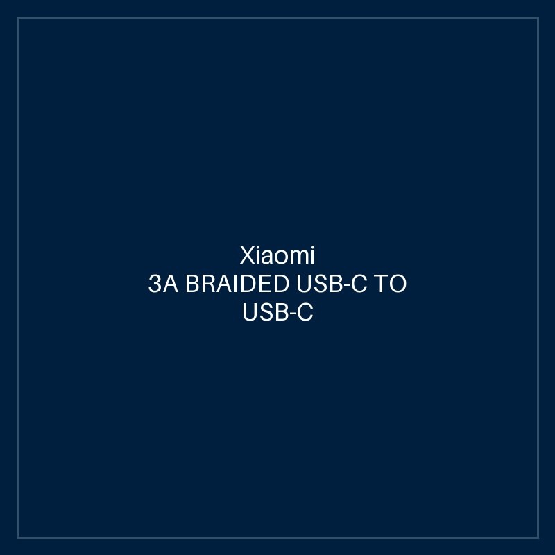 XIAOMI 3A BRAIDED USB-C TO USB-C CABLE (1M)