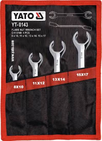 Flare nut wrench set