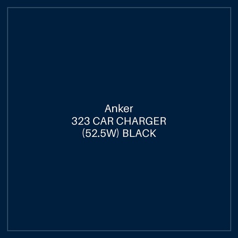 ANKER 323 CAR CHARGER (52.5W) BLACK