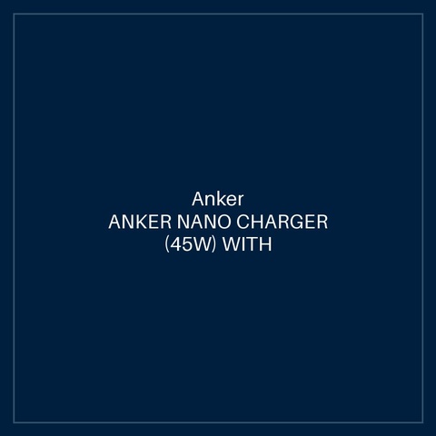 ANKER ANKER NANO CHARGER (45W) WITH USB-C CABLE BLACK