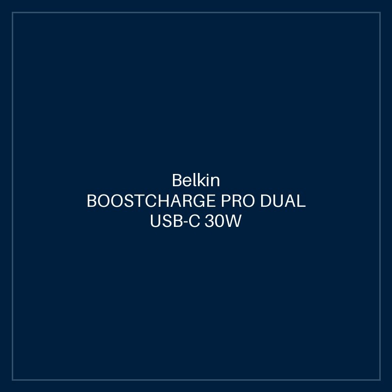 BELKIN BOOSTCHARGE PRO DUAL USB-C 30W WALL CHARGER