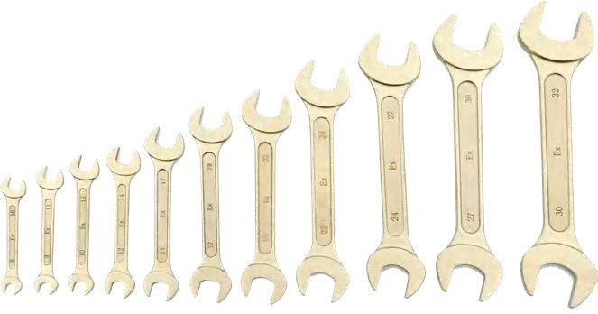 Non-sparking double open end spanner set