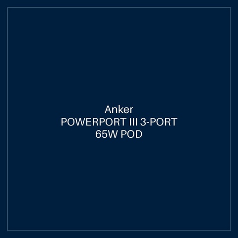 ANKER POWERPORT III 3-PORT 65W POD BLACK