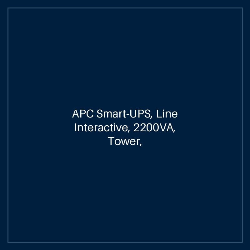 APC Smart-UPS, Line Interactive, 2200VA, Tower, 230V, 8x IEC C13+2x IEC C19 outlets, SmartConnect Port+SmartSlot, AVR, LCD