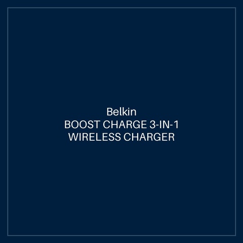 BELKIN BOOST CHARGE 3-IN-1 WIRELESS CHARGER FOR APPLE IPHONE, APPLE WATCH, AND AIRPODS, BLACK