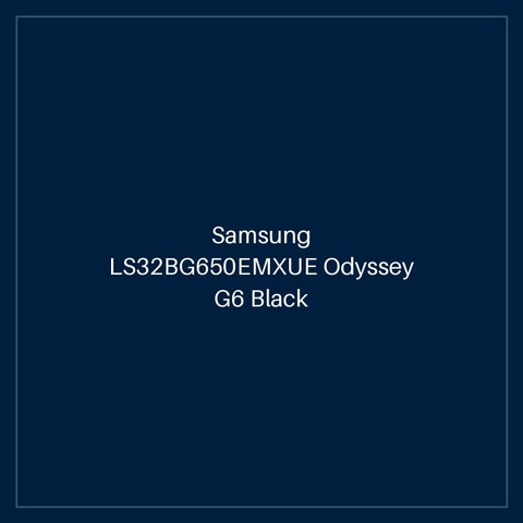 Samsung LS32BG650EMXUE Odyssey G6 Black
