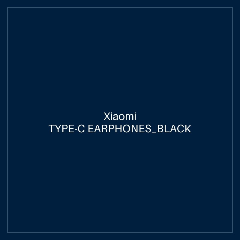 XIAOMI TYPE-C EARPHONES_BLACK