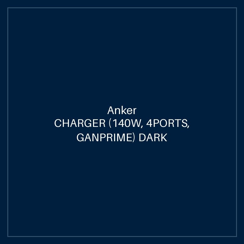 ANKER CHARGER (140W, 4PORTS, GANPRIME) DARK GRAY