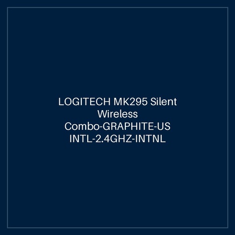 LOGITECH MK295 Silent Wireless Combo-GRAPHITE-US INTL-2.4GHZ-INTNL