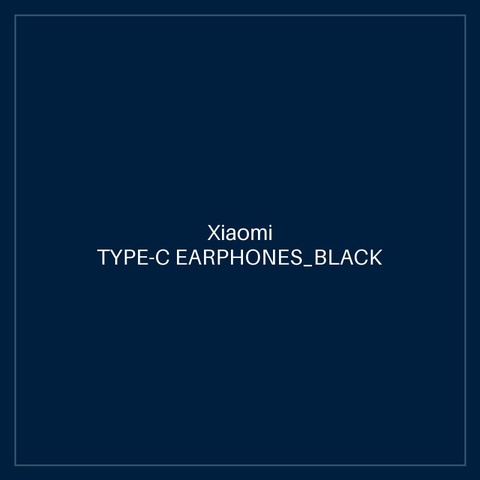 XIAOMI TYPE-C EARPHONES_BLACK