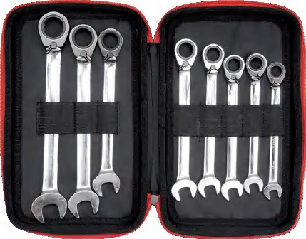 Combination ratchet wrench set