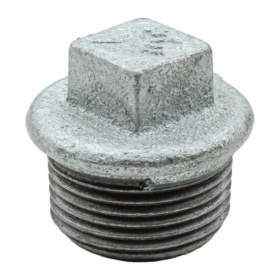 Male Plug Beaded Galvanized Iron