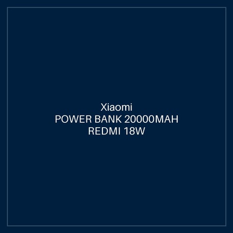 XIAOMI POWER BANK 20000MAH REDMI 18W FAST CHARGE POWER BANK BLACK