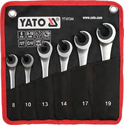 Ratchet flare nut wrench set