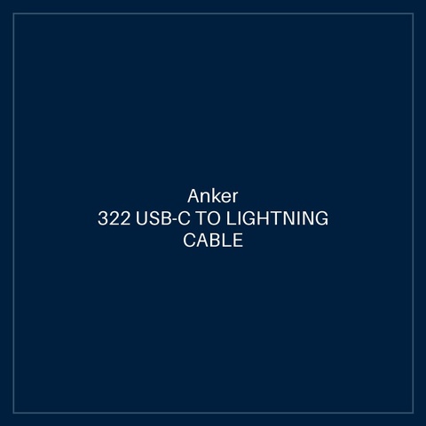 ANKER 322 USB-C TO LIGHTNING CABLE (3FT BRAIDED) WHITE