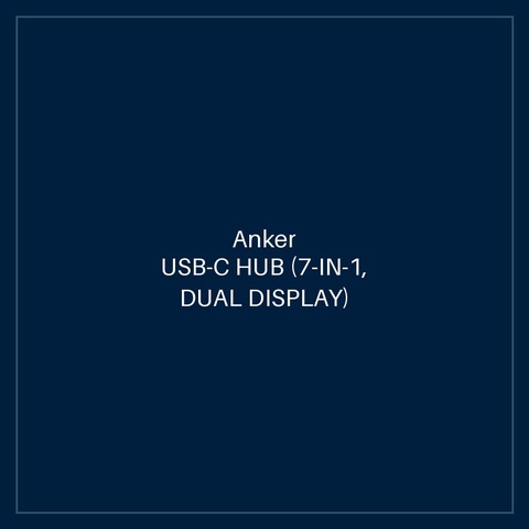 ANKER USB-C HUB (7-IN-1, DUAL DISPLAY) GRAY