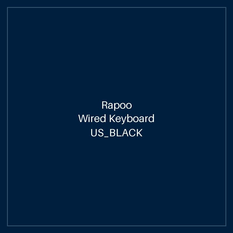 RAPOO Wired Keyboard US_BLACK