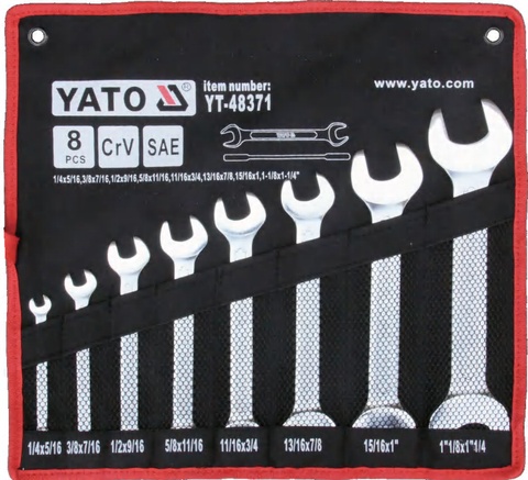 Double open end spanner set