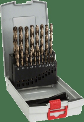 Bosch Metal Drill Bits: Probox HSS-TiN, 1-10 mm (19pcs)
