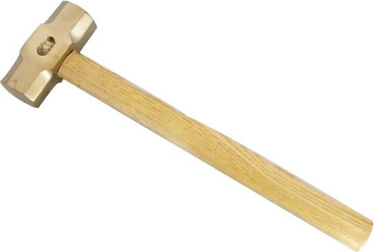 Non-sparking wooden handle ctagonal hammer 900 mm