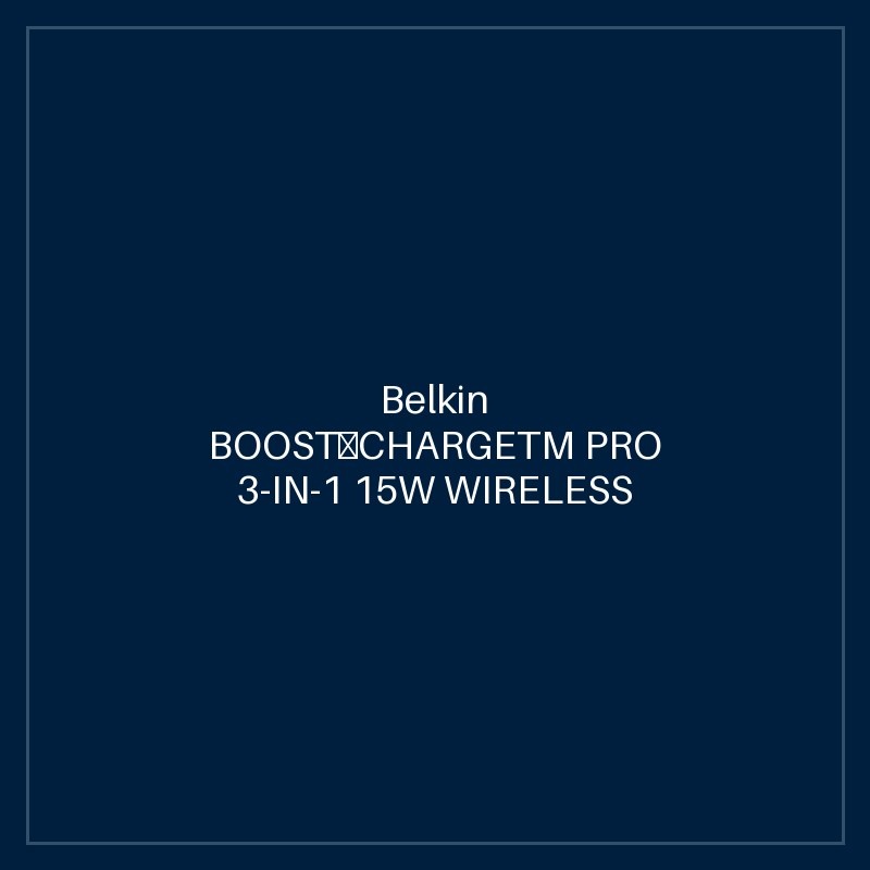 BELKIN BOOST↑CHARGETM PRO 3-IN-1 15W WIRELESS CHARGER WITH 15W MAGSAFE FOR APPLE, WHITE