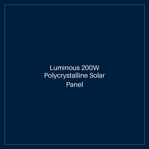 Luminous 200W Polycrystalline Solar Panel
