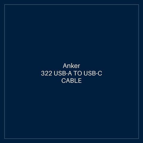ANKER 322 USB-A TO USB-C CABLE (3FT BRAIDED) WHITE